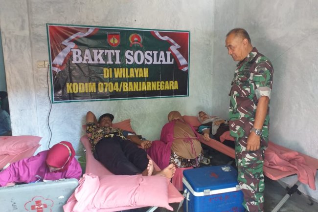 Bakti Sosial Dan Donor Darah Danramil 03 Wanadadi Turut Serta