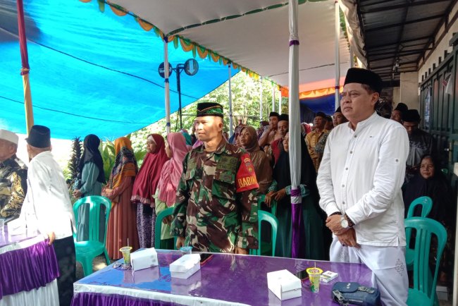 Serma Edi Sutrisno menghadiri Halal bihalal dan pengajian umum