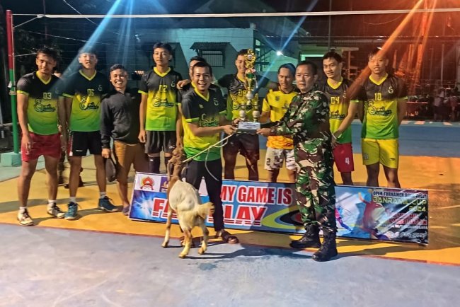 Daramil 01/ Banjarnegara Tutup Open Turnamen Bola Volly Danramil Cup