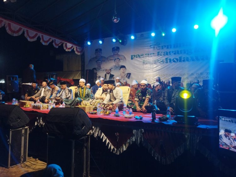 Danramil 17 Wanayasa Hadiri Sholawat Akbar di Karangkobar