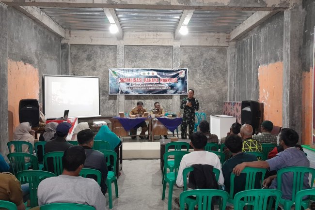 Danramil 04/Karangkobar Hadiri Sosialisasi Bahaya Narkoba bagi Generasi Muda