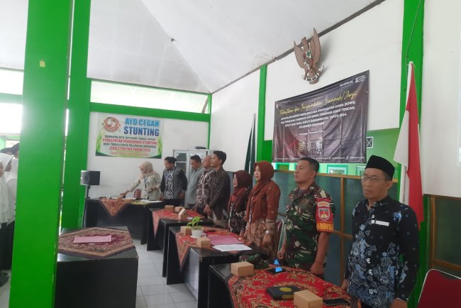 Seluruh Babinsa Koramil 01 Banjarnegara Hadiri Pelantikan KPPS Di Wilayah Binaan masing-masing