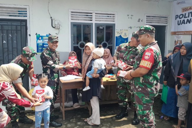 Danramil Karangkobar Bersama Babinsa Dukung Upaya Pencegahan Stunting di Posyandu