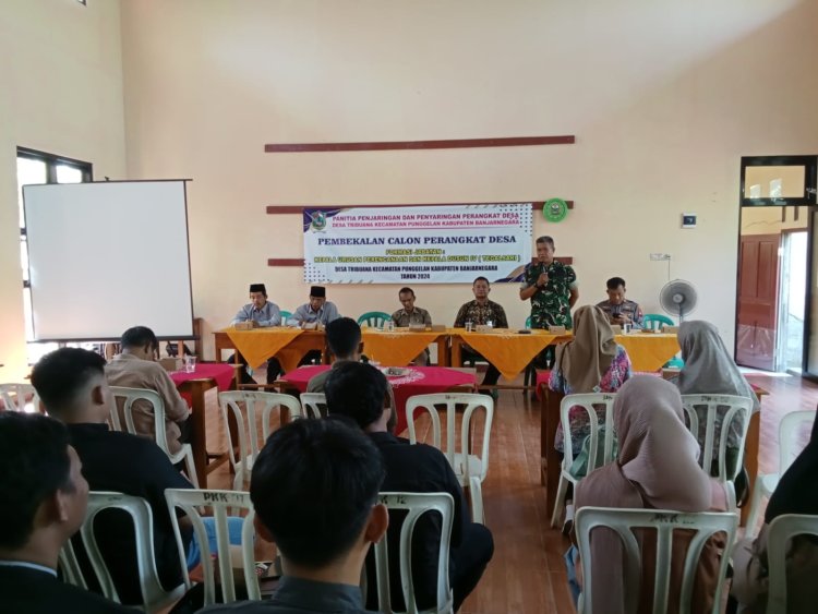 Danramil Melaksanakan Pembekalan calon perangkat Desa