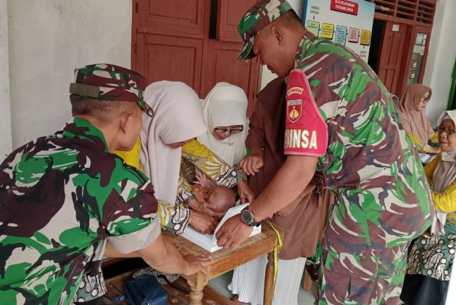 Koramil 02 Klampok Dukung Program Pencegahan Stunting