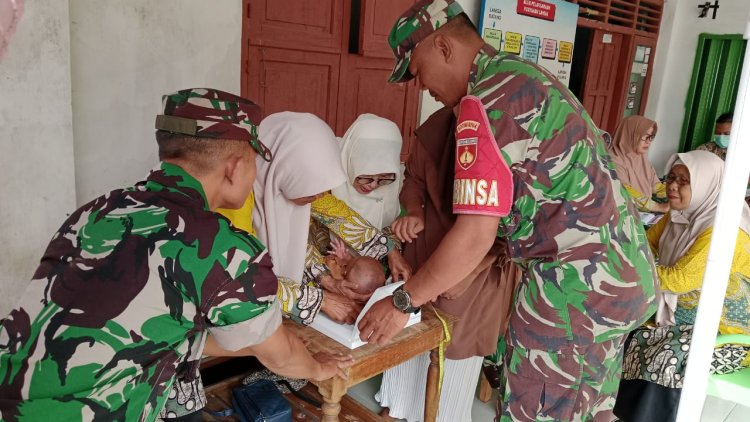 Koramil 02 Klampok Dukung Program Pencegahan Stunting