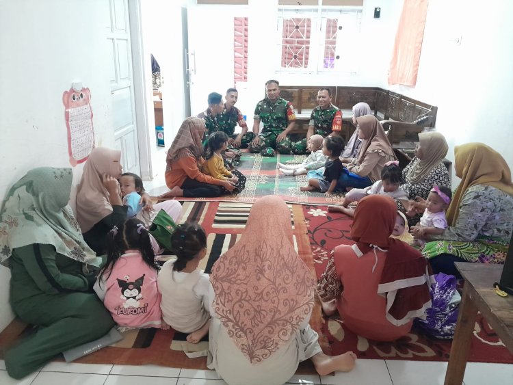 Untuk Meningkatkan Kesehatan Pada Anak Dan Balita Babinsa Dampingi Kegiatan Posyandu