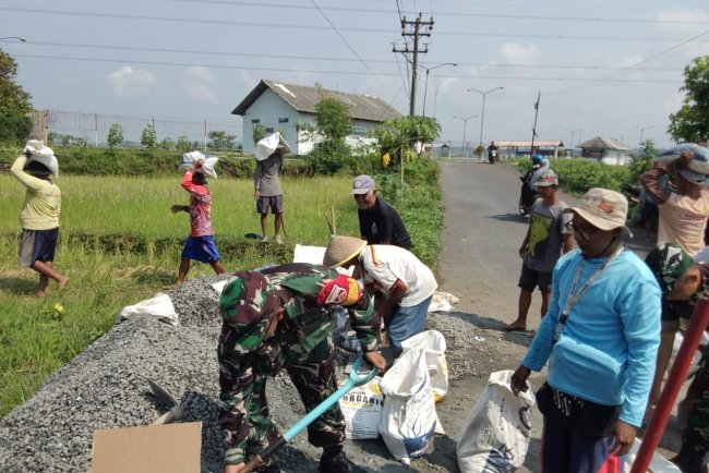 TNI dan Warga Kompak Perbaiki Saluran Irigasi Demi Ketahanan Pangan