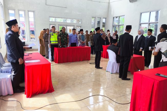 Danposramil Pagedongan Hadiri Pelaksanaan Kegiatan Pelantikan Dan Pengambilan Sumpah