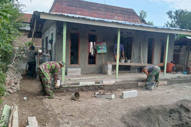 Rehab RTLH Milik Bapak Kirno Capai 90 Persen, Satgas TMMD Reguler 125 Kodim 0710/Pekalongan Terus Kebut Pekerjaan