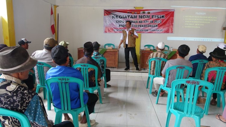 Sasaran Non Fisik TMMD, BPBD Kabupaten Pekalongan Berikan Penyuluhan Mitigasi Bencana Kepada Warga Desa Windurojo