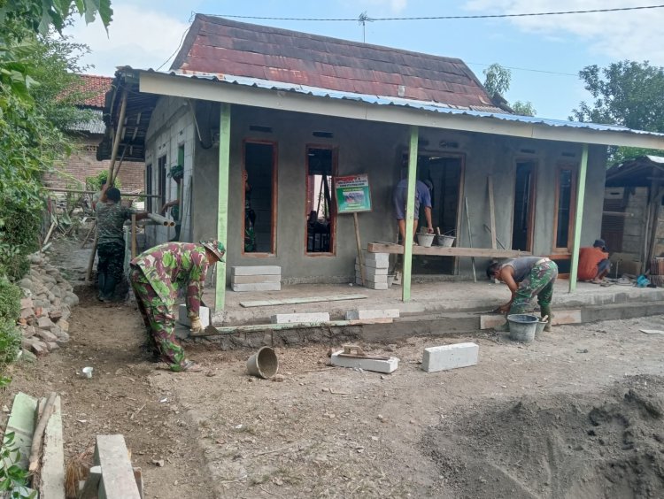 Rehab RTLH Milik Bapak Kirno Capai 90 Persen, Satgas TMMD Reguler 125 Kodim 0710/Pekalongan Terus Kebut Pekerjaan