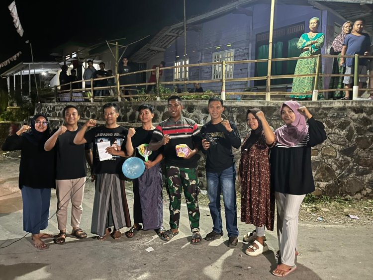 Meriahkan HUT RI ke-80, Anggota Satgas TMMD Reguler 125 Kodim 0710/Pekalongan Ikuti Perlombaan Malam Hari di Karangmoncol