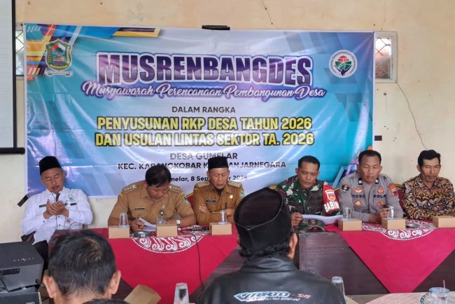 Mewakili Danramil Serka Heru Karmanto Menghadiri Musrenbang Desa Gumelar