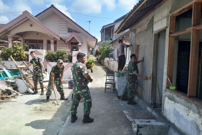 Sentuhan TNI dan Warga Rumah Suratman Kini Tampak Kokoh