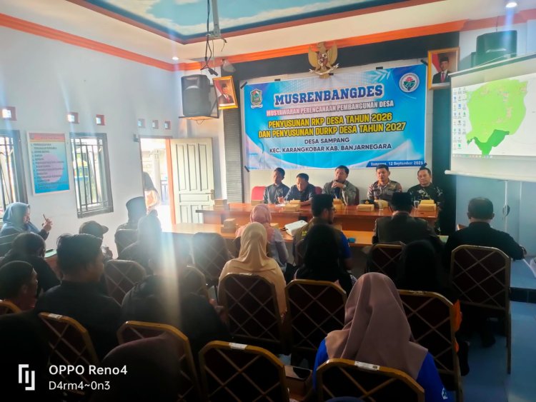 Danramil 04 Karangkobar Bersama Firkooincam Hadiri Musrenbang Desa Sampang