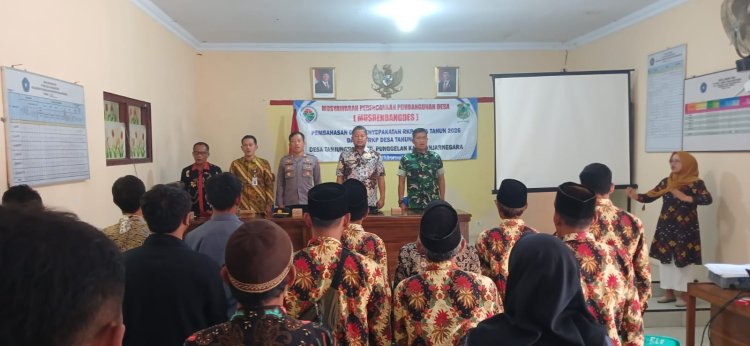 Danramil 11 Punggelan Hadiri Kegiatan Musrenbang Desa Tanjungtirta