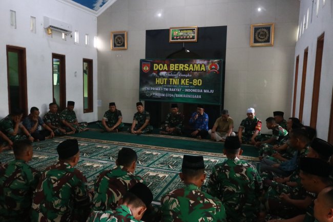 Doa Bersama Warnai Peringatan HUT ke-80 TNI di Kodim Banjarnegara