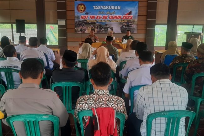 Semarak Tasyakuran HUT TNI ke-80 Posramil Pandanarum Eratkan Sinergi dengan Masyarakat