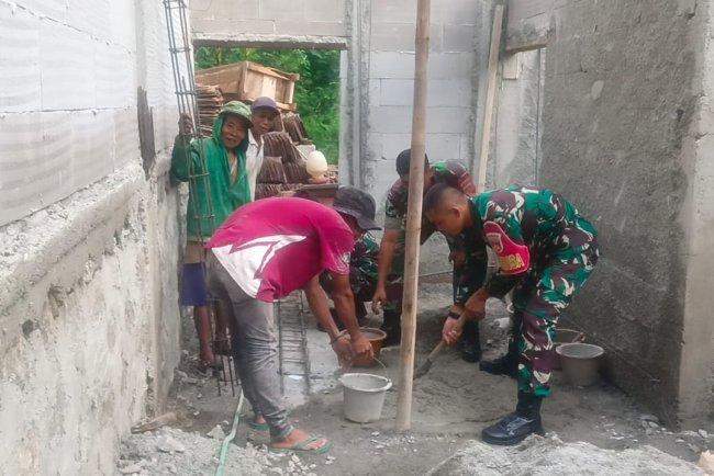 Koramil 11 Punggelan Bantu Program RTLH