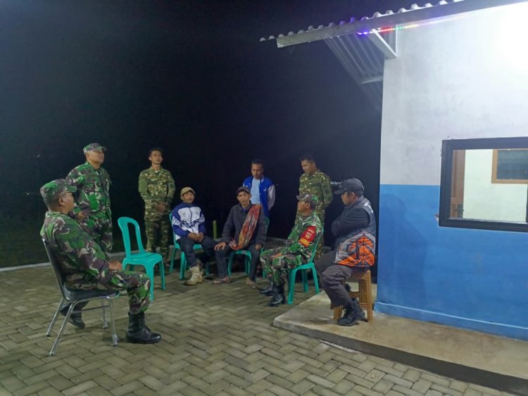 Anggota Koramil 18 Pagentan Melaksanakan Patroli Bersama, untuk menciptakan situasi kondusif