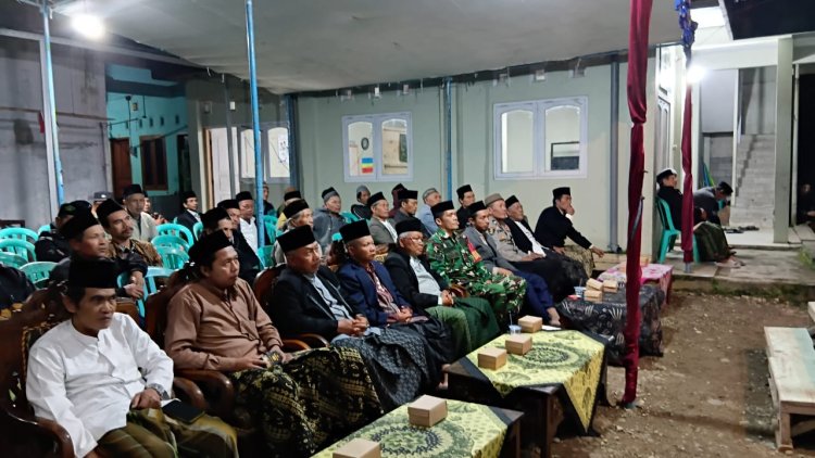 Mewakili Danramil Babinsa Hadiri Pengajian Haul Almarhum Almagfurlah KH. Ahmad Ridho Asrori