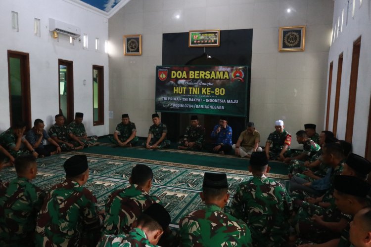 Doa Bersama Warnai Peringatan HUT ke-80 TNI di Kodim Banjarnegara