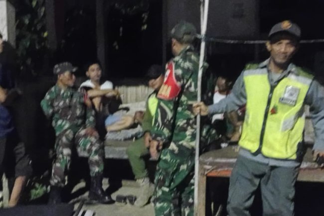 Melalui Patroli Malam, Babinsa Himbau Siskamling Kepada Masyarakat