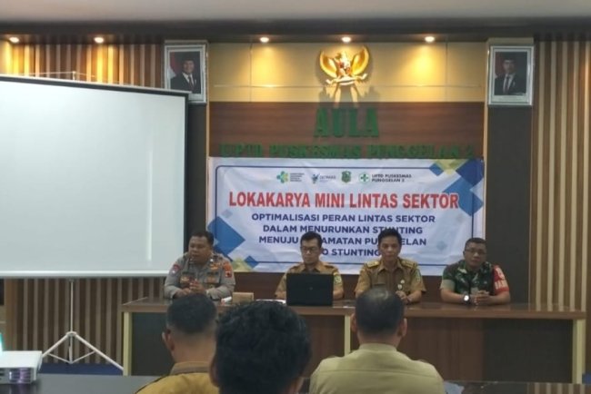 Babinsa Koramil 11/Punggelan Hadiri Lokakarya Mini (Lokmin) Lintas Sektor Kesehatan 