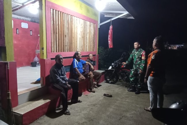 Koramil 11/Punggelan Laksanakan Patroli Malam untuk Ciptakan Kondisi Aman dan Kondusif