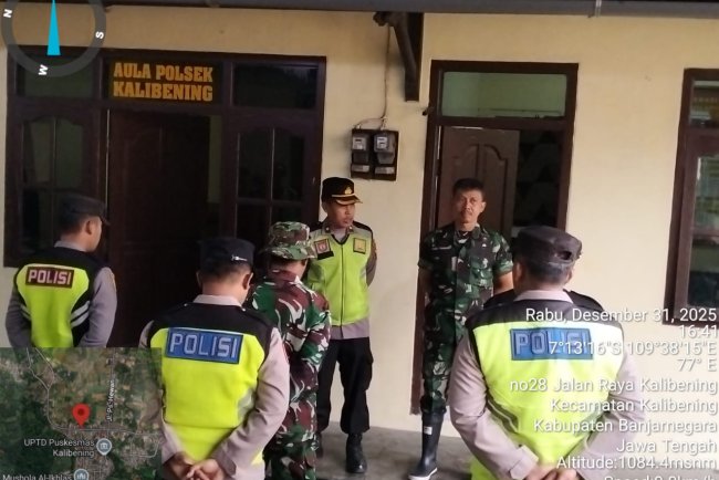 Menjelang pergantian Tahun, Koramil 06/Kalibening Ikuti Apel Gabungan PAM NATARU