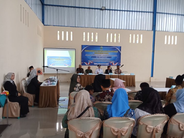 Danposramil Pagedongan Hadiri Pelaksanaan Pelantikan Perangkat Desa