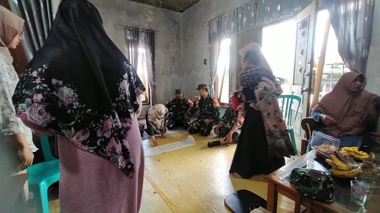 Cegah Stunting Koramil Bekerja Sama Dengan Puskesmas Laksanakan Posyandu Keliling
