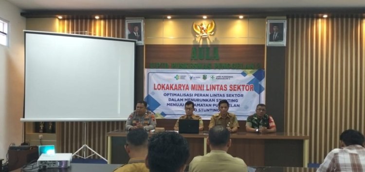 Babinsa Koramil 11/Punggelan Hadiri Lokakarya Mini (Lokmin) Lintas Sektor Kesehatan 