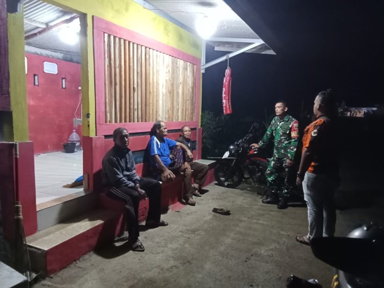Koramil 11/Punggelan Laksanakan Patroli Malam untuk Ciptakan Kondisi Aman dan Kondusif