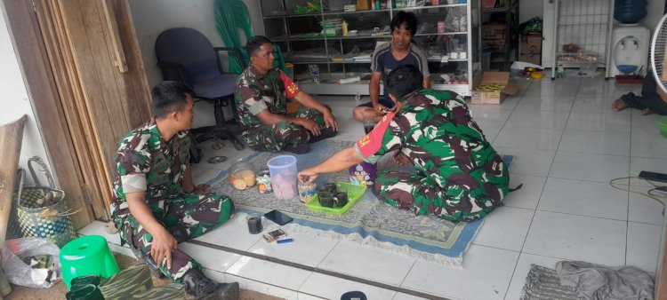 Tingkatkan Kerja Sama Yang Baik Babinsa Melaksanakan Komsos
