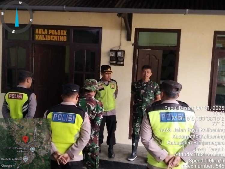 Menjelang pergantian Tahun, Koramil 06/Kalibening Ikuti Apel Gabungan PAM NATARU