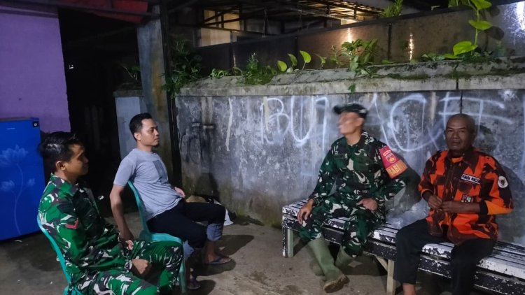 Babinsa Laksanakan Patroli bersama Tokoh Masyarakat dan Ormas