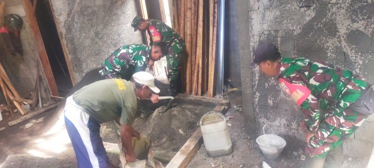 Danramil Kalibening Bantu Warga Bantu RTLH