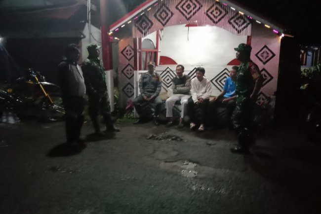 Babinsa Koramil 06 Kalibening Aktif  Laksanakan Patroli Malam