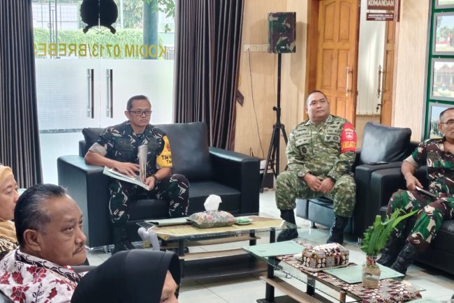 Dandim 0713/Brebes Paparkan  Program TMMD ke Tim Wasev PJO