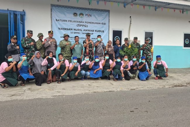 Kunjungi SPPG Kenari, Tim Wasev TMMD bersama Forkopimda Brebes Cek Pelayanan MBG Ramadhan