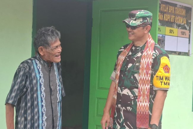 Pengabdian 27 Tahun Terbayar Lunas, Tim Wasev Mabesad Tinjau Rumah Pensiunan Hansip Hasil Bedah Rumah TMMD Brebes