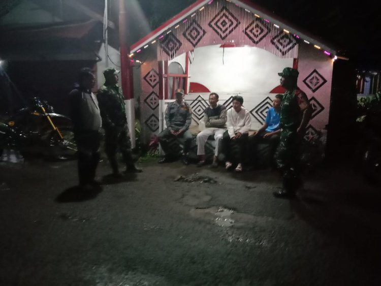 Babinsa Koramil 06 Kalibening Aktif  Laksanakan Patroli Malam