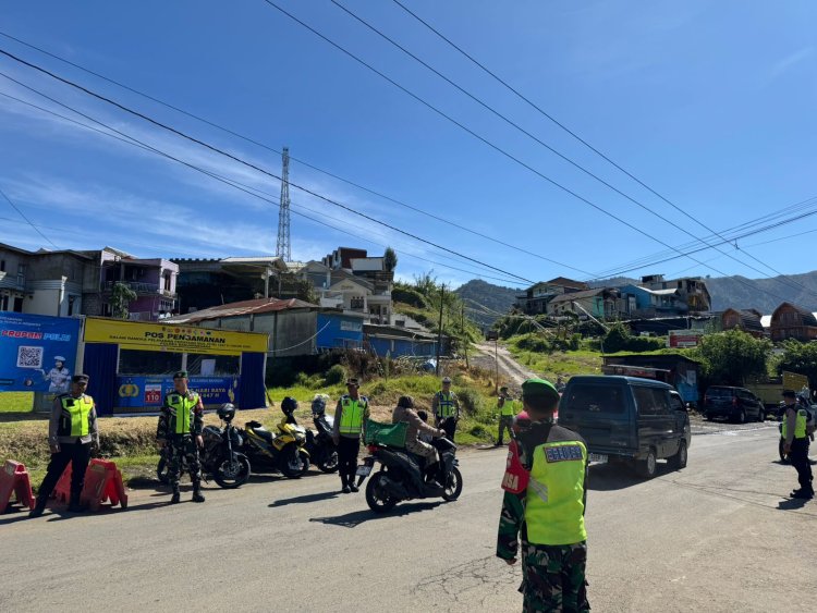 Koramil 05 Batur dan Polri Amankan Wisata Dieng