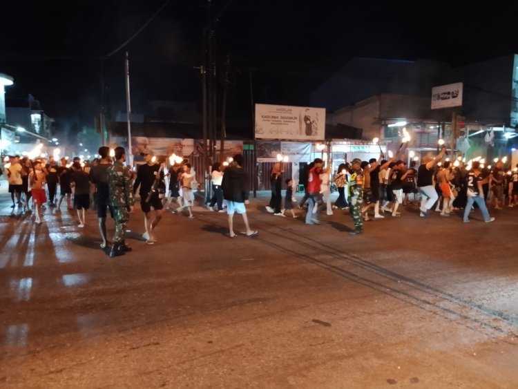 Babinsa Koramil 07 Mandiraja Melaksanakan Pemantauan Pos PAM Lebaran