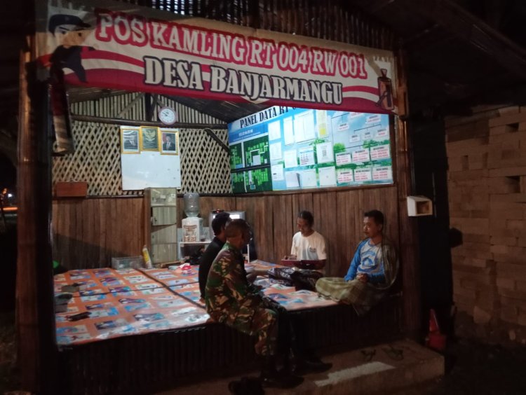 Koramil 13 Banjarmangu laksanakan patroli