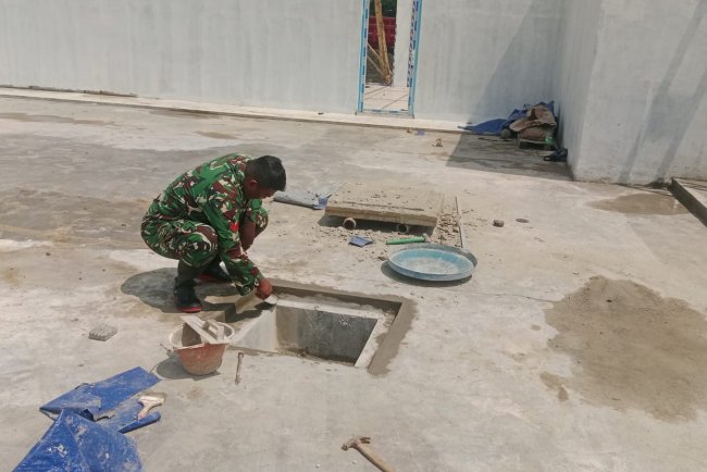 Babinsa Dampingi Pembangunan KDKMP Desa Pagelak