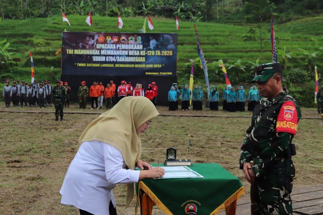 Kodim 0704 Banjarnegara Resmi Buka TMMD Sengkuyung Tahap II 2026 di Desa Lawen