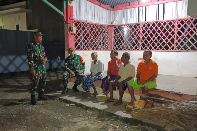 Koramil 09 Susukan Laksanakan Patroli Malam Tingkatkan Kamtibmas di wilayah Susukan